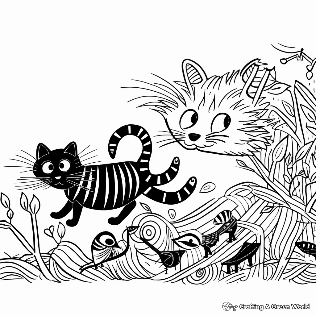 Cat rat coloring pages