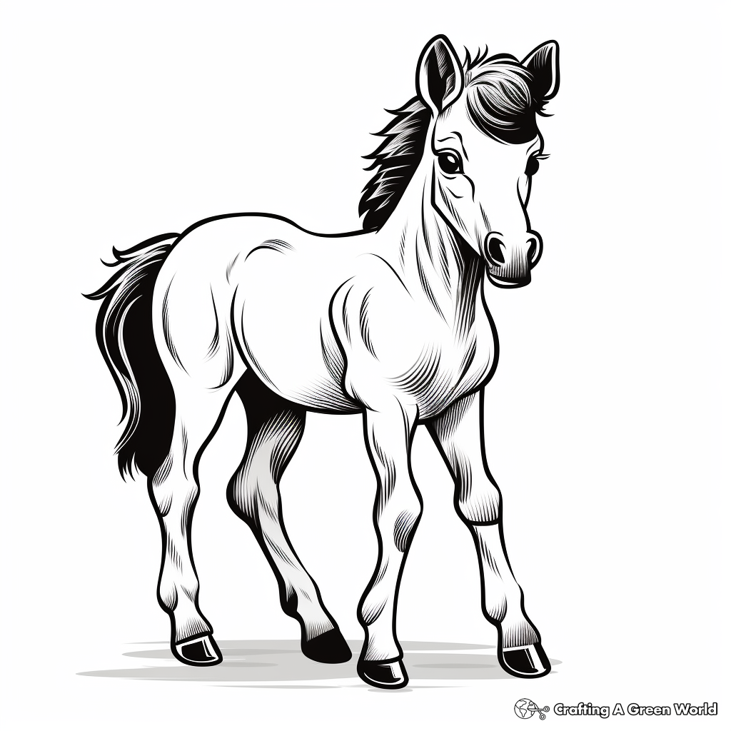 Miniature horse coloring pages
