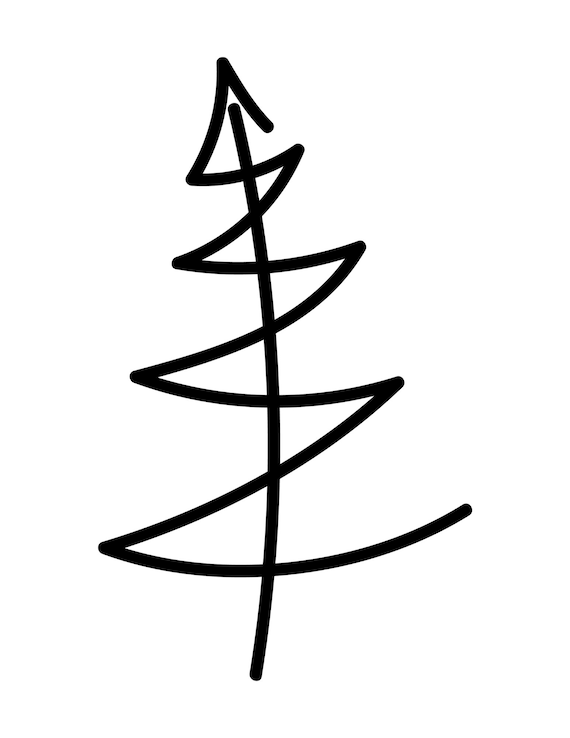 Christmas tree large print kids easy coloring pages large print unique design template digital download pdf print