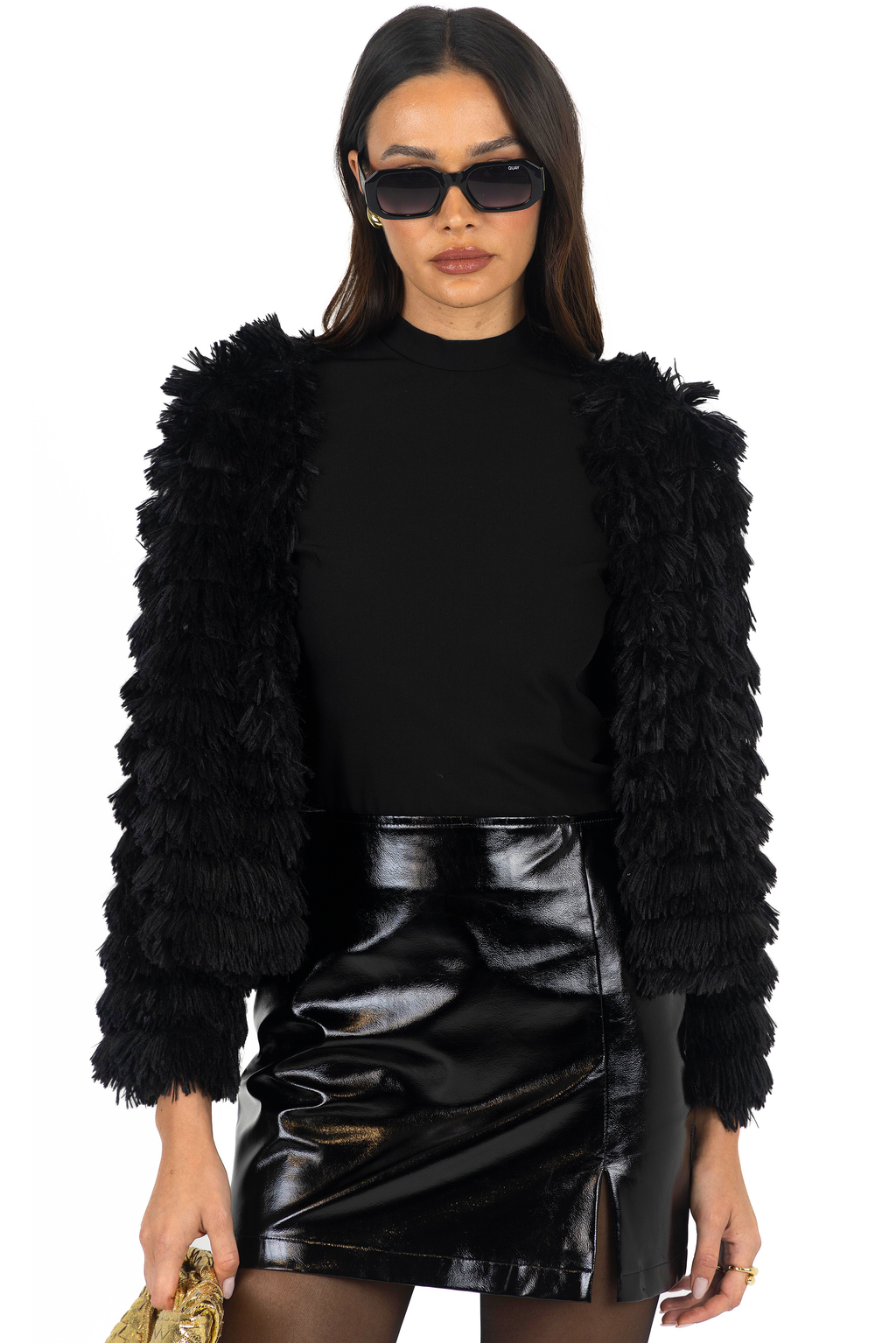 Black fur jacket