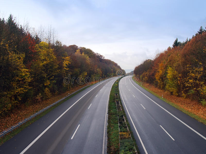 Empty autobahn germany stock photos