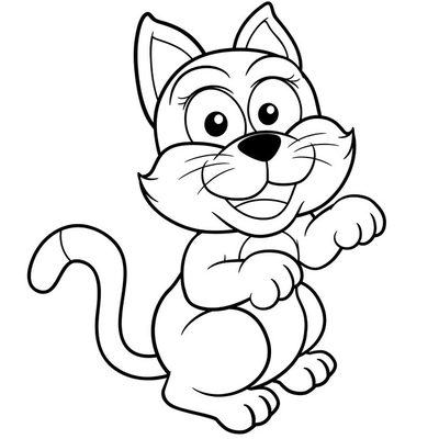 Pillow cover vector illustration of cat cartoon