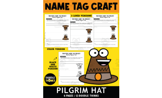 Quirky turkey tent desk name tag project by teach simple