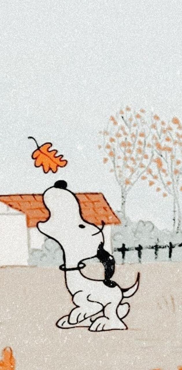 Snoopy in the fall wallpaper by itsbrutalouthere