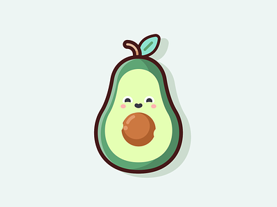 Avocado illustration by jennifer myers on