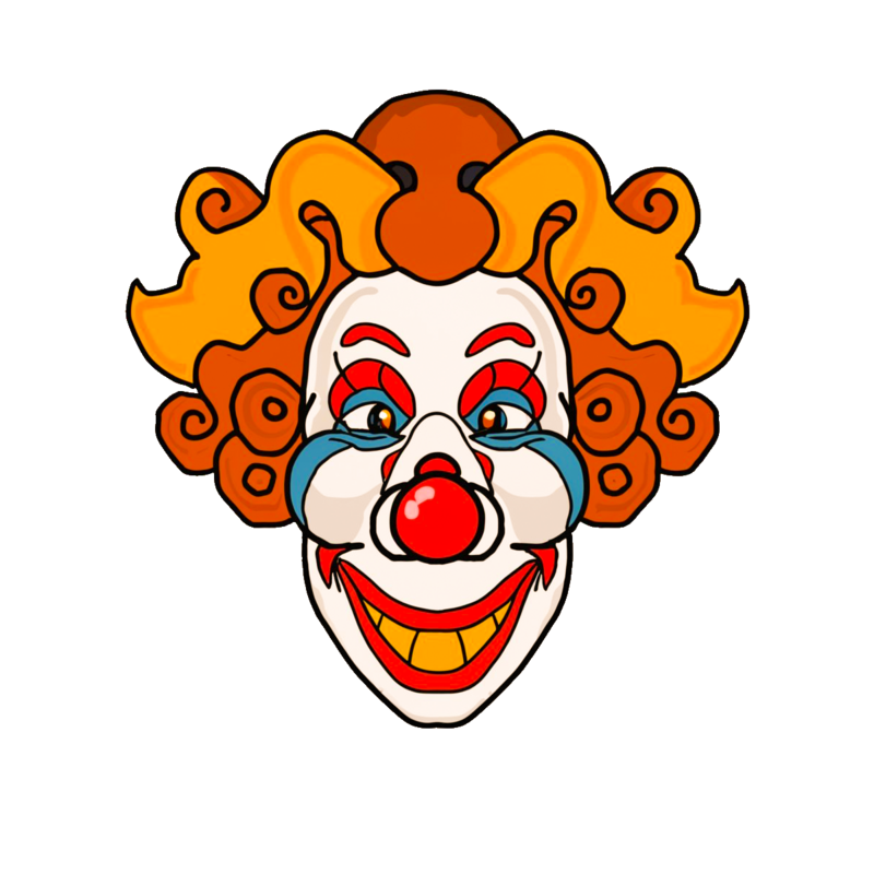 An image of a clown s face coloring pages outline sketch drawing png png images psd free download