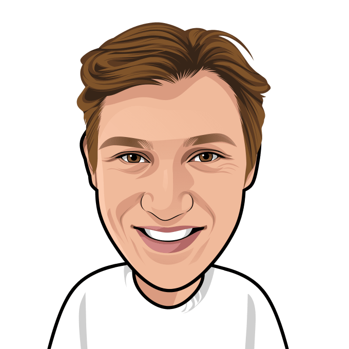 Draw cartoon caricature headshot avatar from photo by hansvexel