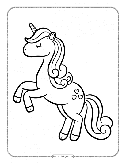 Unicorn coloring pages free pdf printables