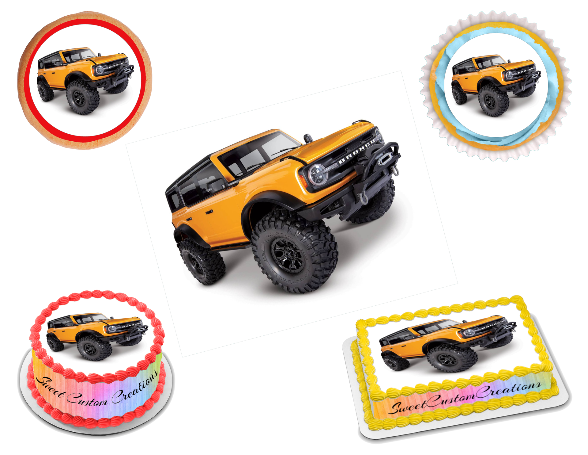 Ford bronco edible image frosting sheet sizes â sweet custom creations