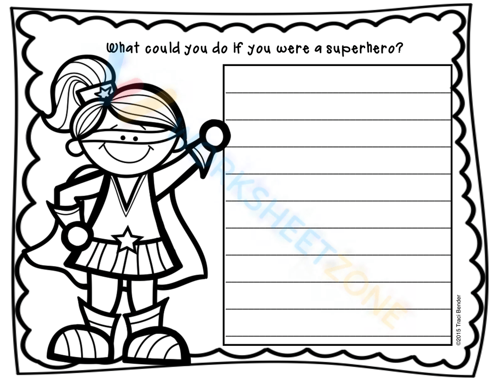 Super hero worksheet collection for teaching learning