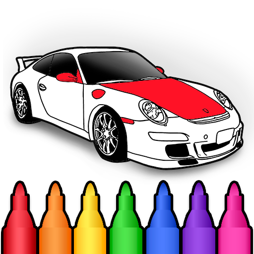 Car coloring game offline