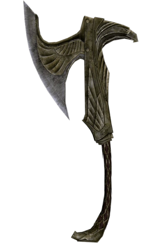 Skyrimelven war axe