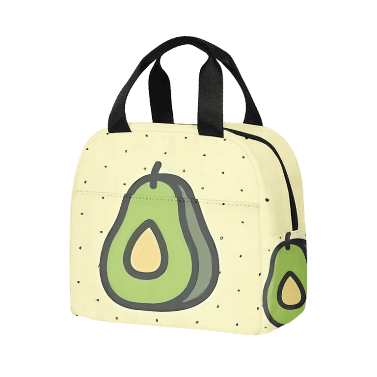 Avocado lunch bag serviceable reusable animation print backpack for gift to friens for school sports and travel