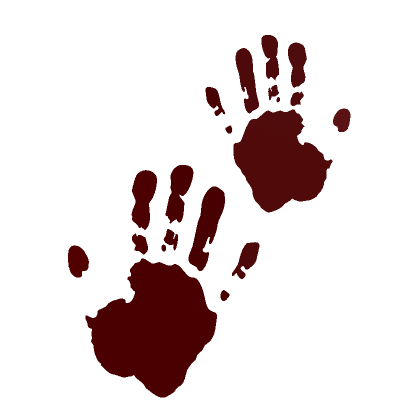 Bloody hand print