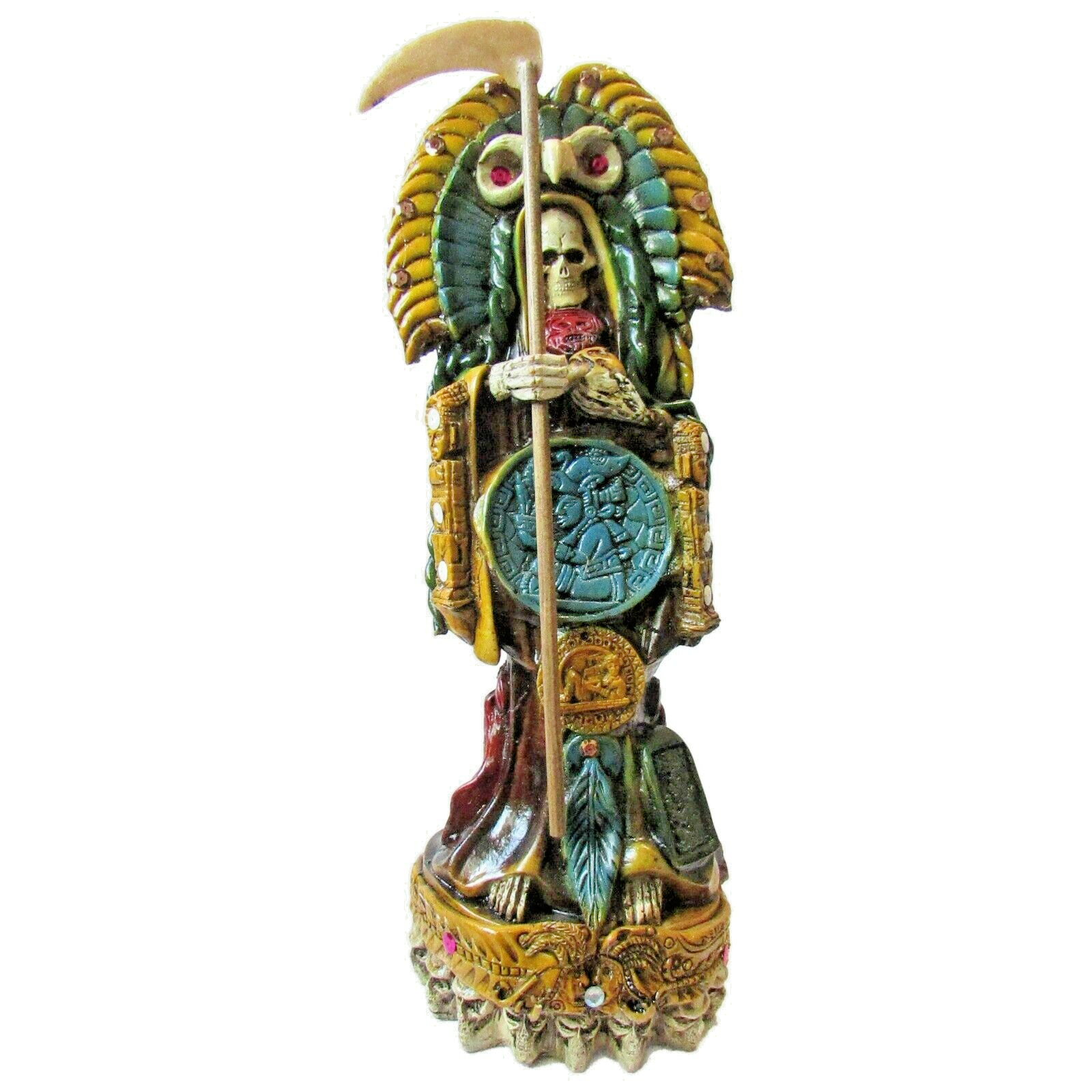 Santa muerte azteca curada cm aztec holy death statue wcalendar fixed in