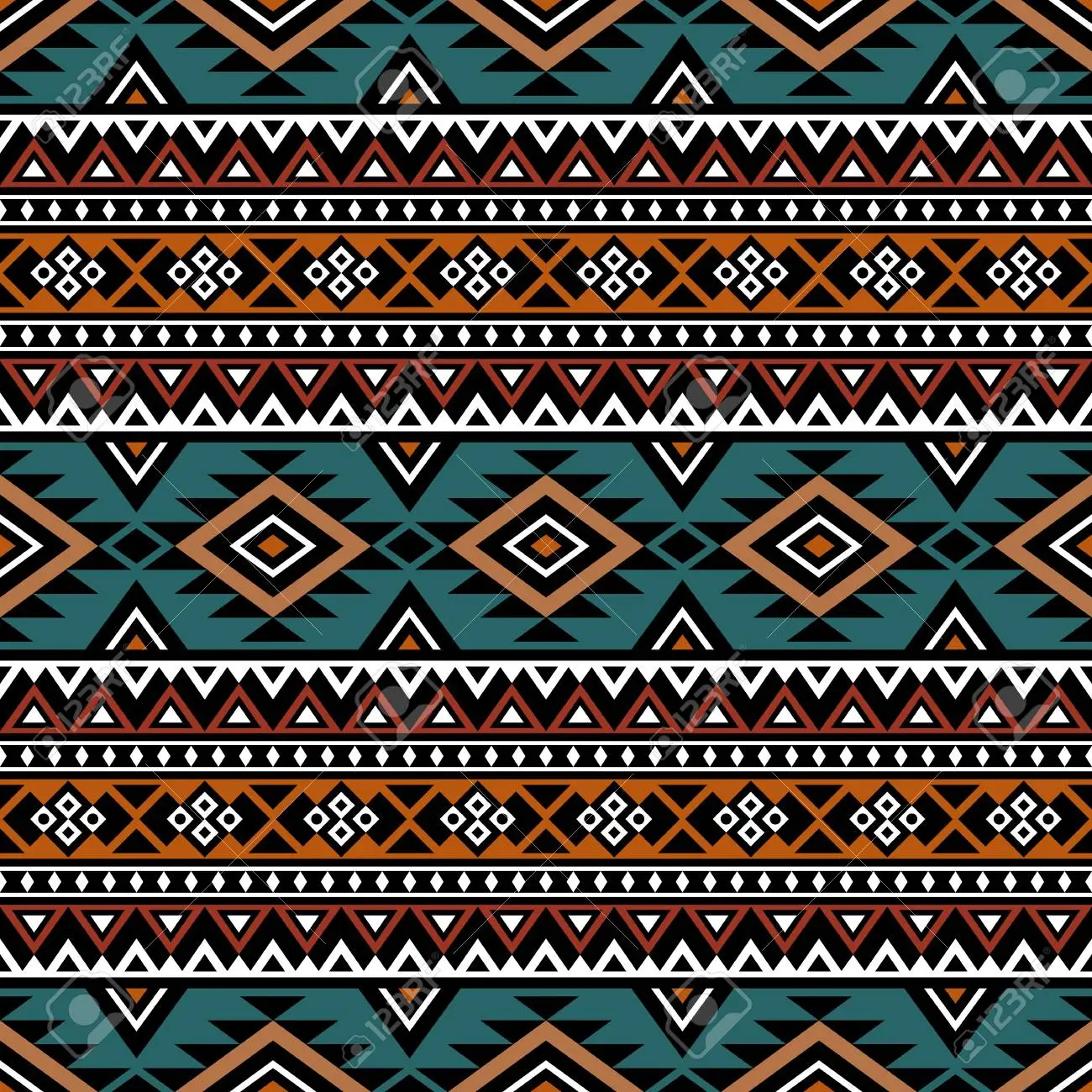 Abstract seamless pattern in boho style vector wallpaper with ethnic aztec ornament aztec pattern folk print template for fabric paper post cards wrapping t