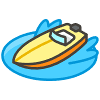 Speedboat emojis and symbols