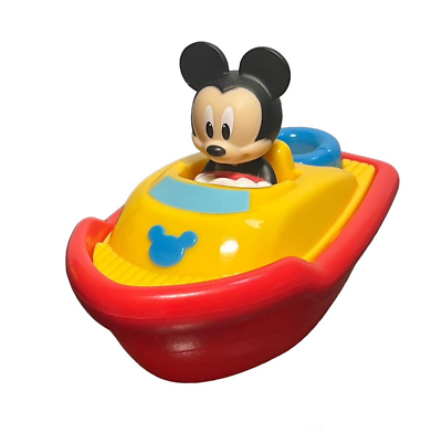 Disney junior mickey mouse clubhouse boat bath toy red yellow â new with tag