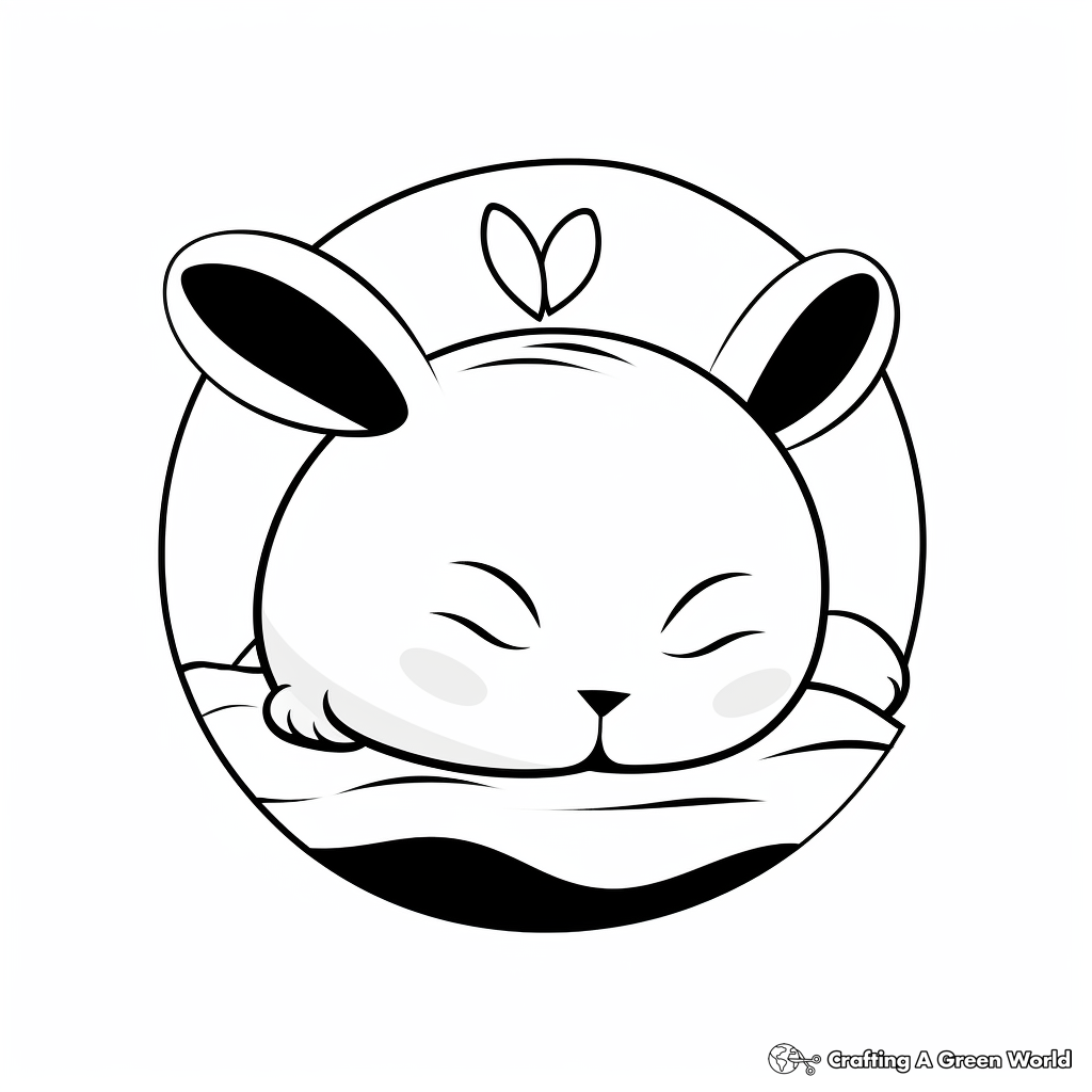 Simple bunny coloring pages