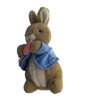 Rare eden brand bunny rabbit plush peter rabbit blue coat rare