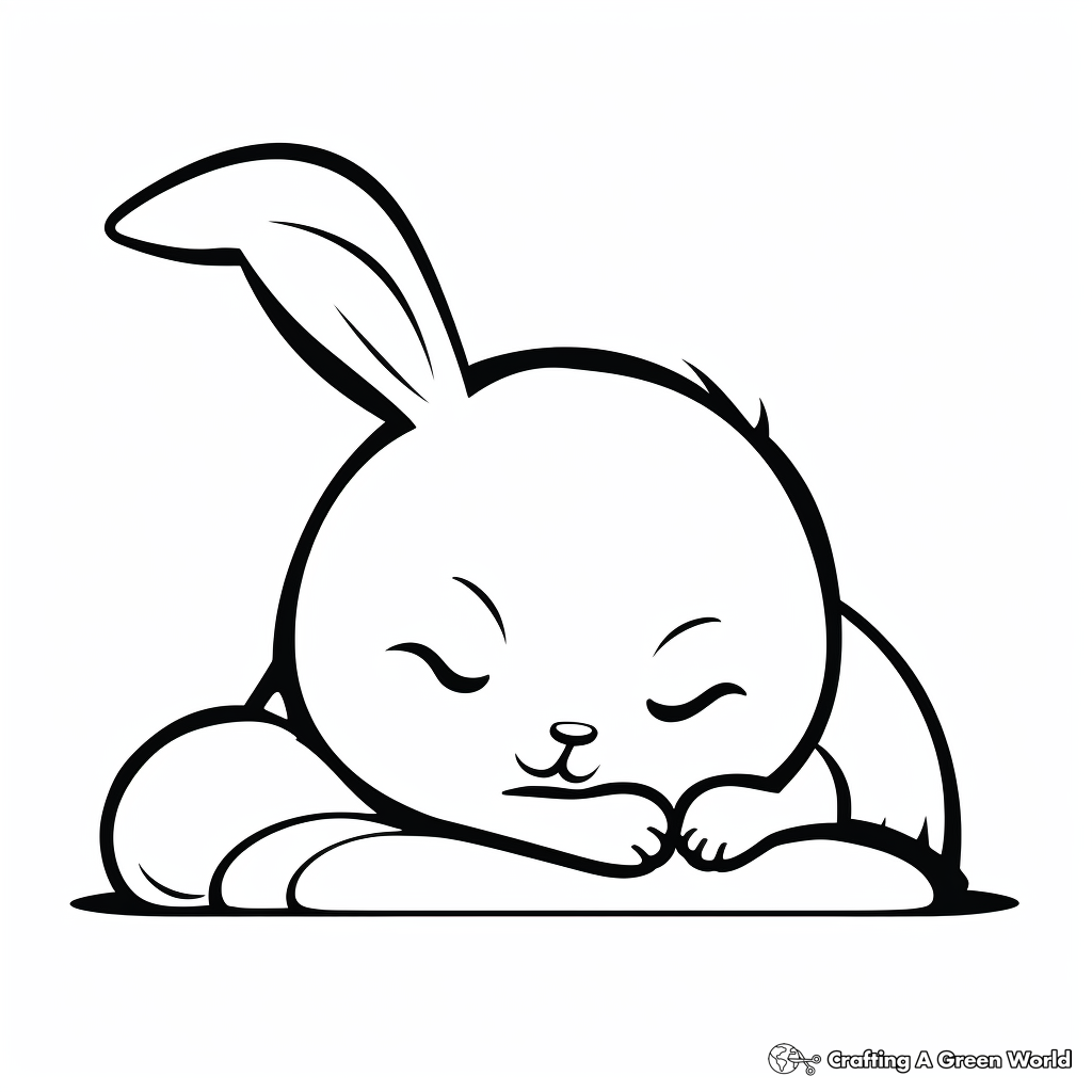 Simple bunny coloring pages