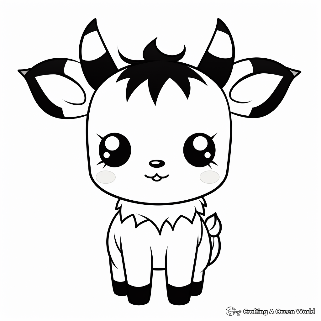 Kawaii cow coloring pages