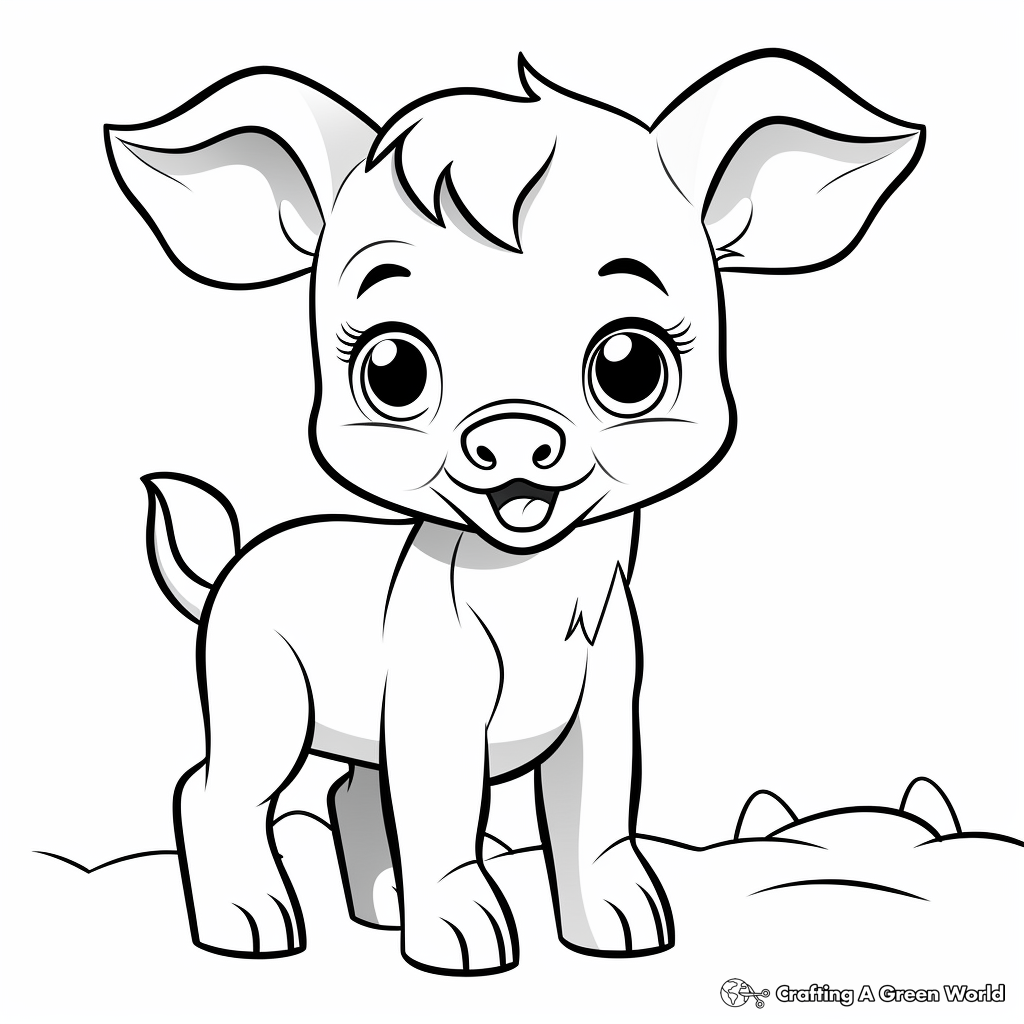 Cute piggy coloring pages