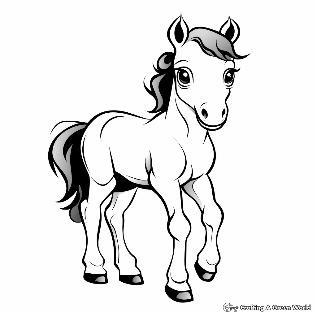 Baby horse coloring pages