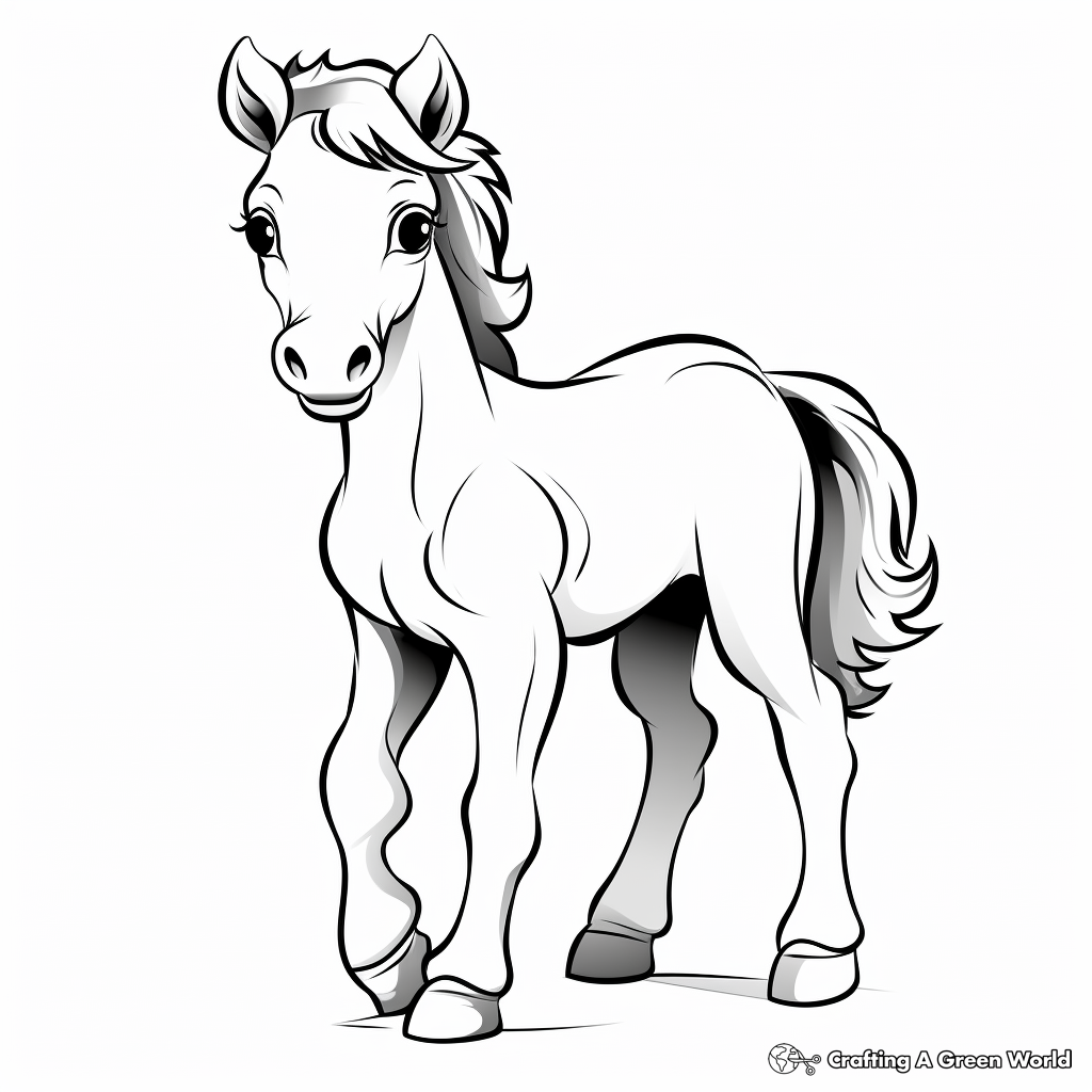Baby horse coloring pages