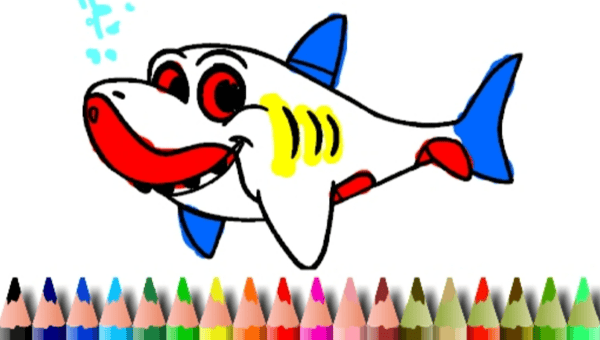 Bts shark coloring book ðï play now on