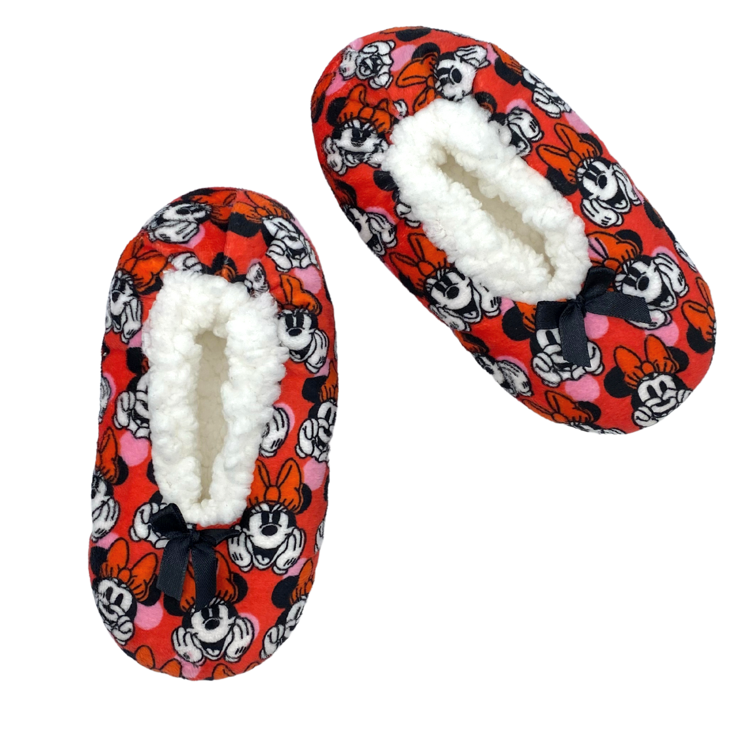 Minnie mouse fuzzy babba slipper sock