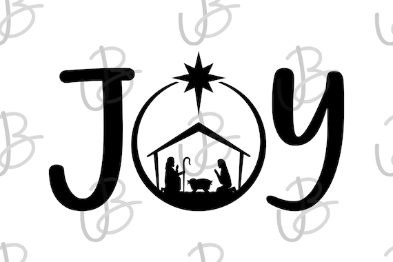 Joy to the world svg nativity christmas digital design instant download png