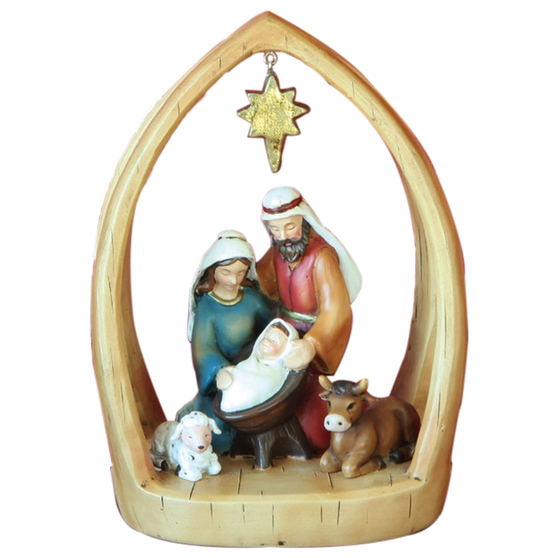 Hanging star nativity