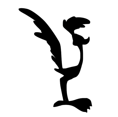 Road runner vinyl funny decal sticker car window splat wiley roadrunner sizes