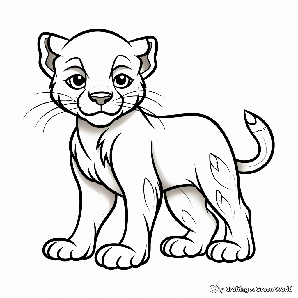 Black panther animal coloring pages