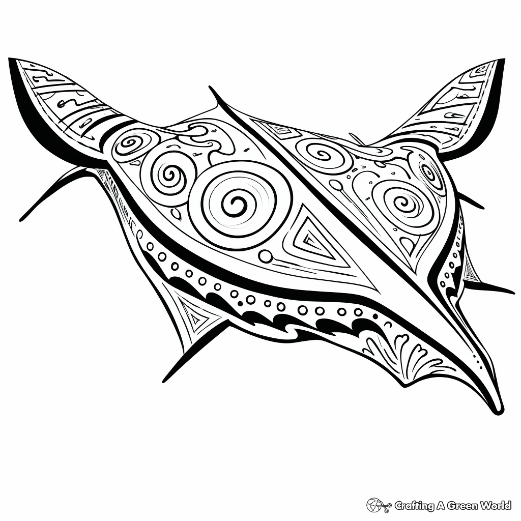 Manta ray coloring pages