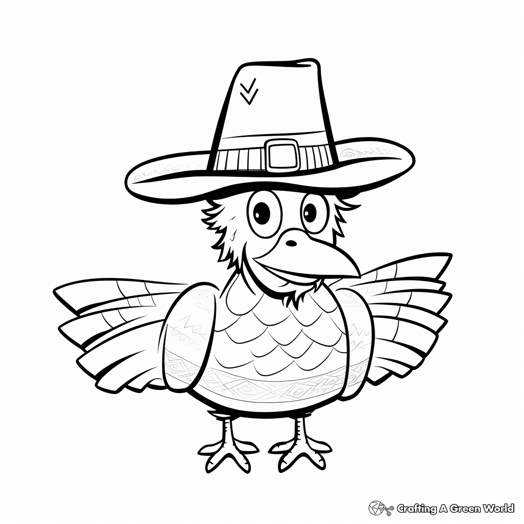 T is for turkey coloring pages