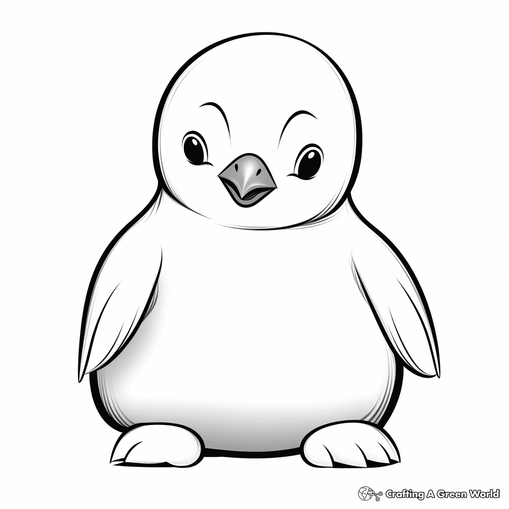 Emperor penguin coloring pages