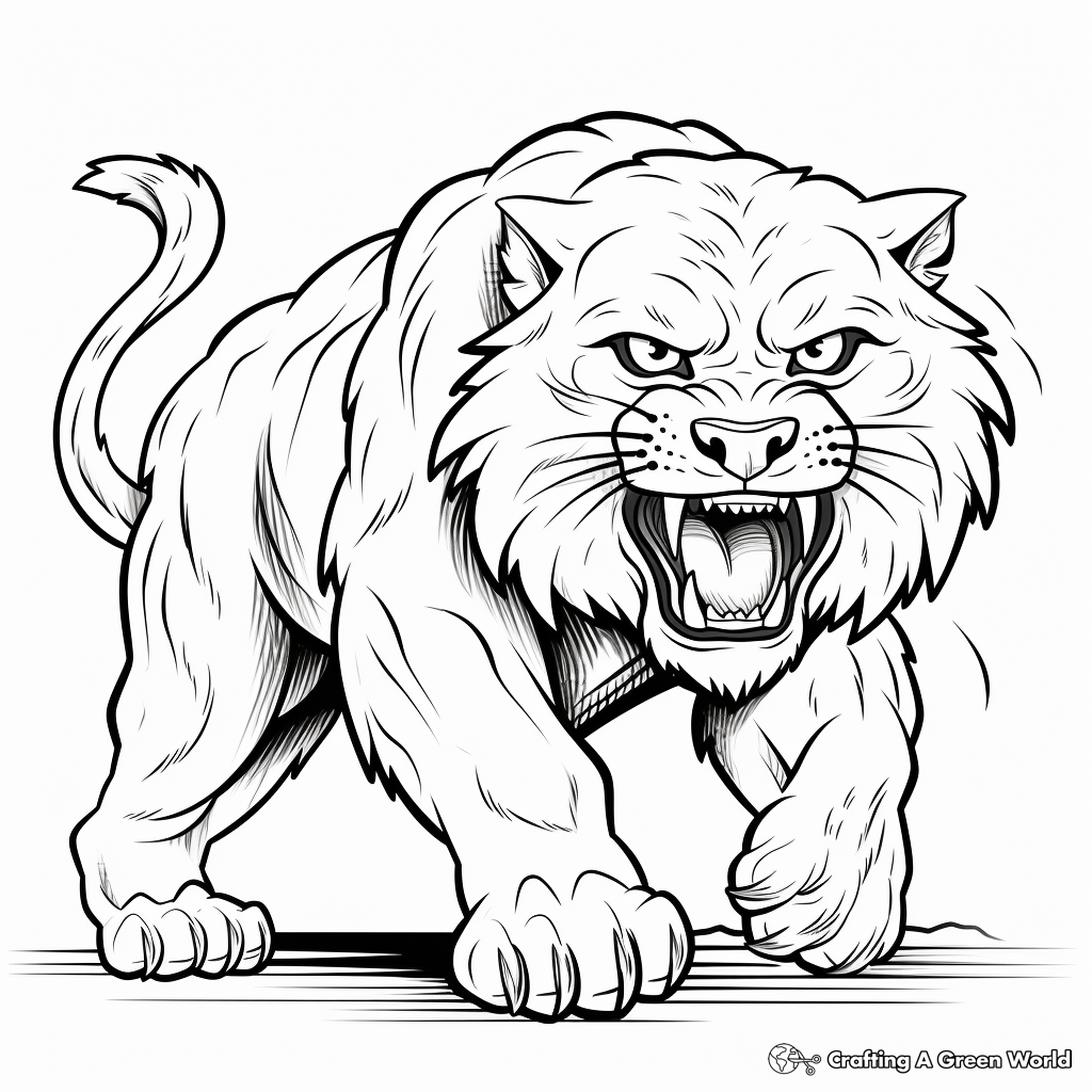 Sabertooth tiger coloring pages