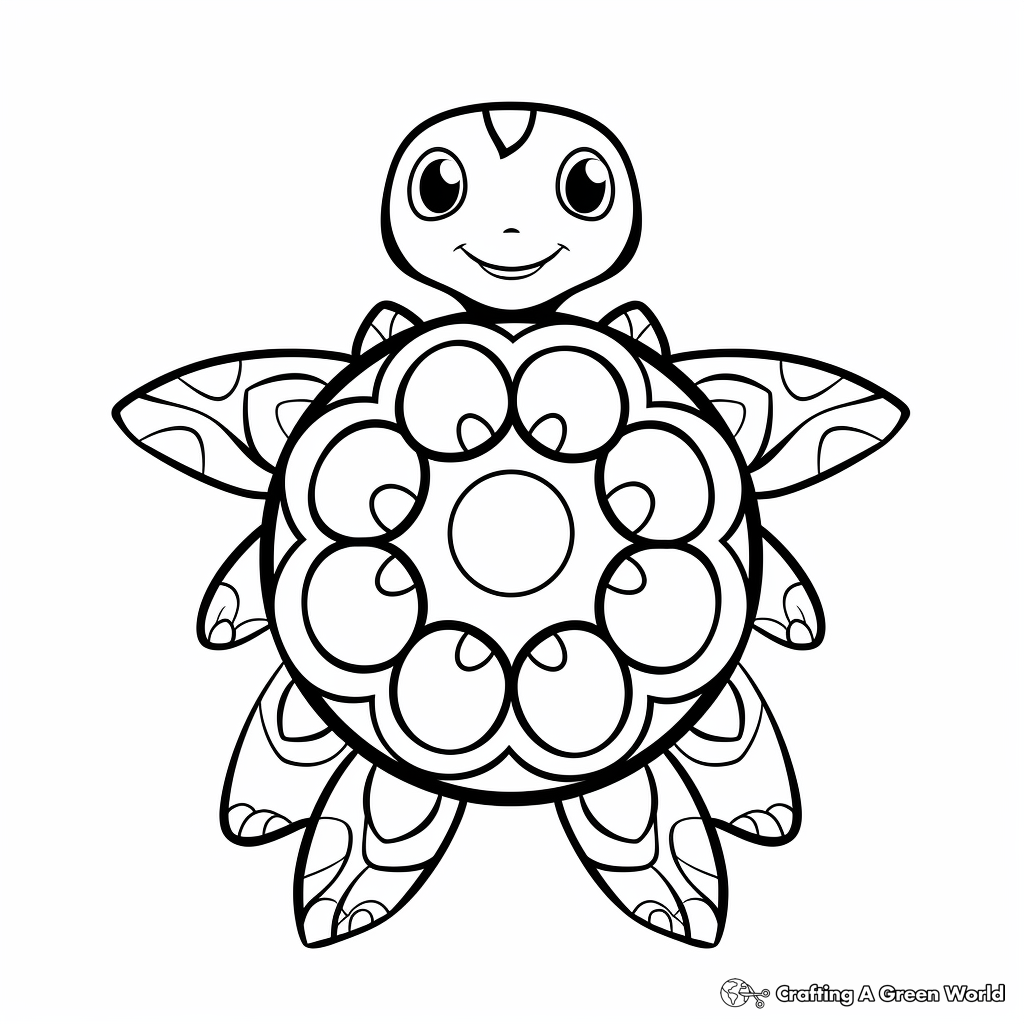 Turtle mandala coloring pages