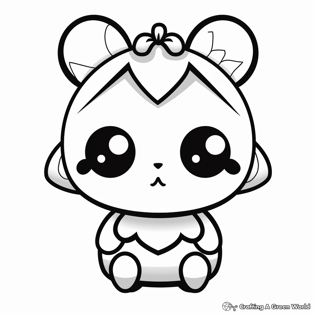 Kawaii frog coloring pages