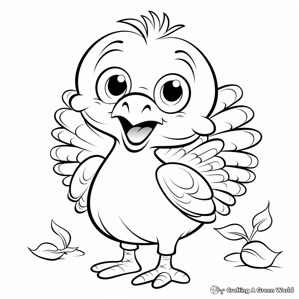 T is for turkey coloring pages