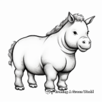 Hard unicorn coloring pages