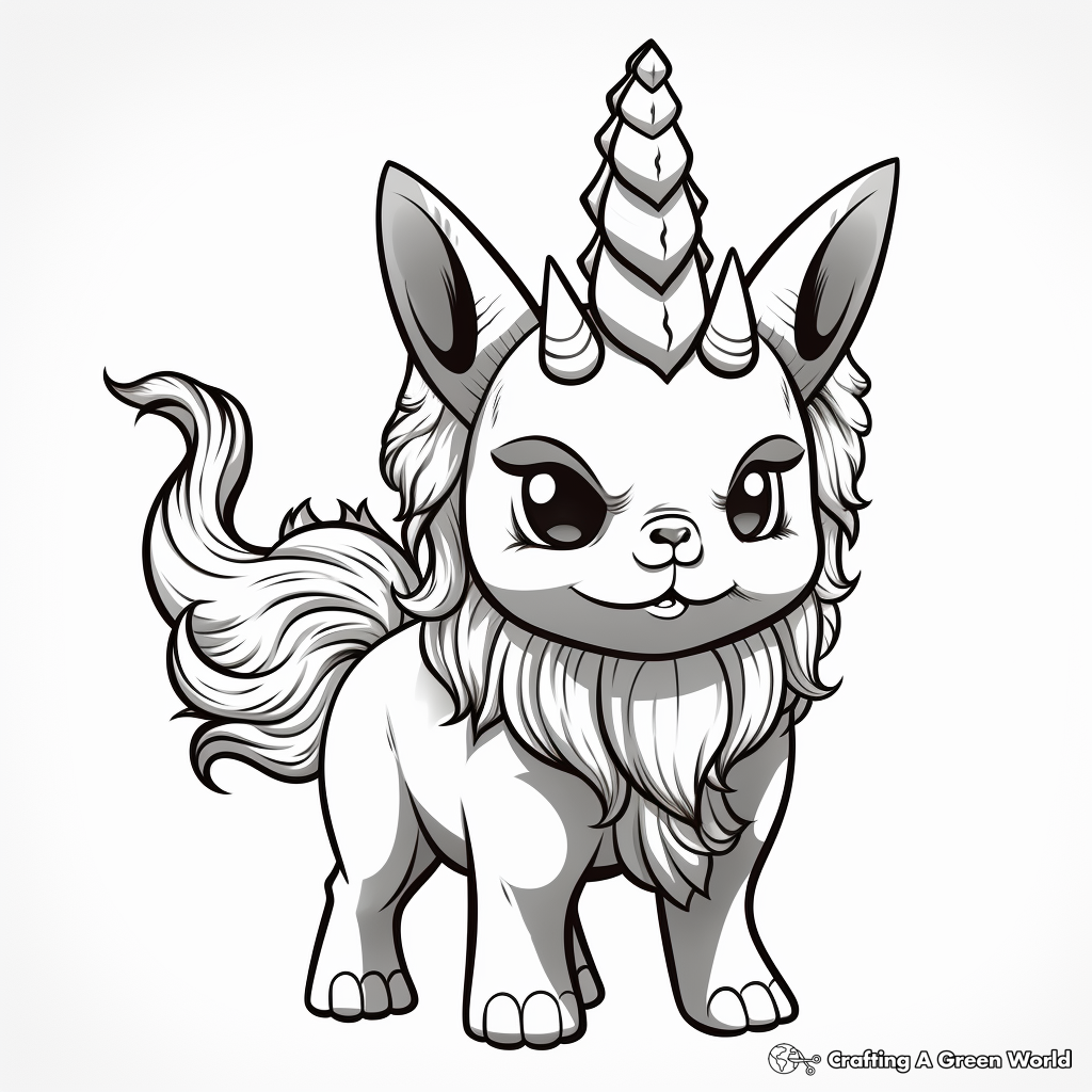 Pugicorn coloring pages