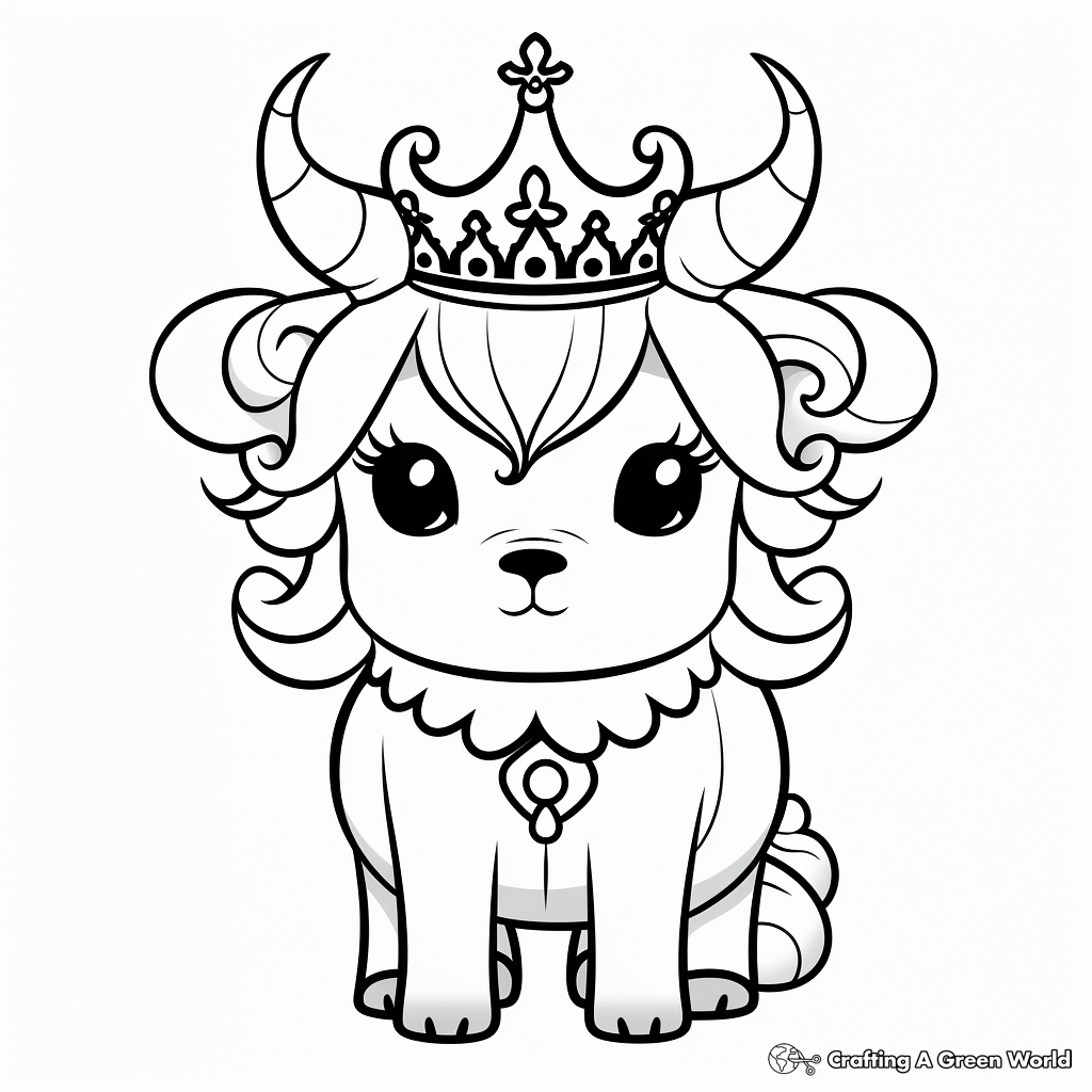 Kawaii cow coloring pages