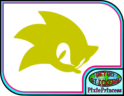 Sonic hedgehog a vinyl sticker sega fun car wall room mirror bin window decal