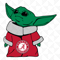 Baby yoda with alabama crimson tide baby yoda png ncaa png