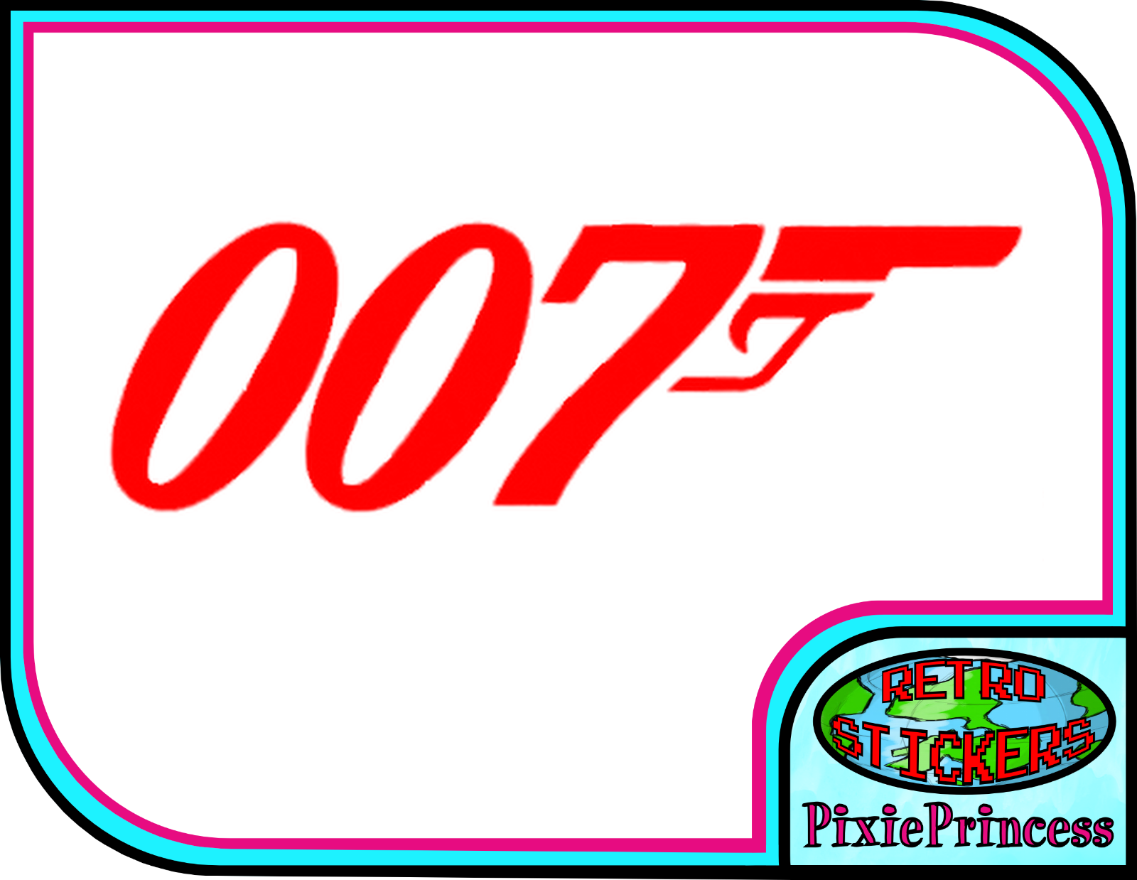 James bond b vinyl sticker laptop car van truck wall art poster window decal