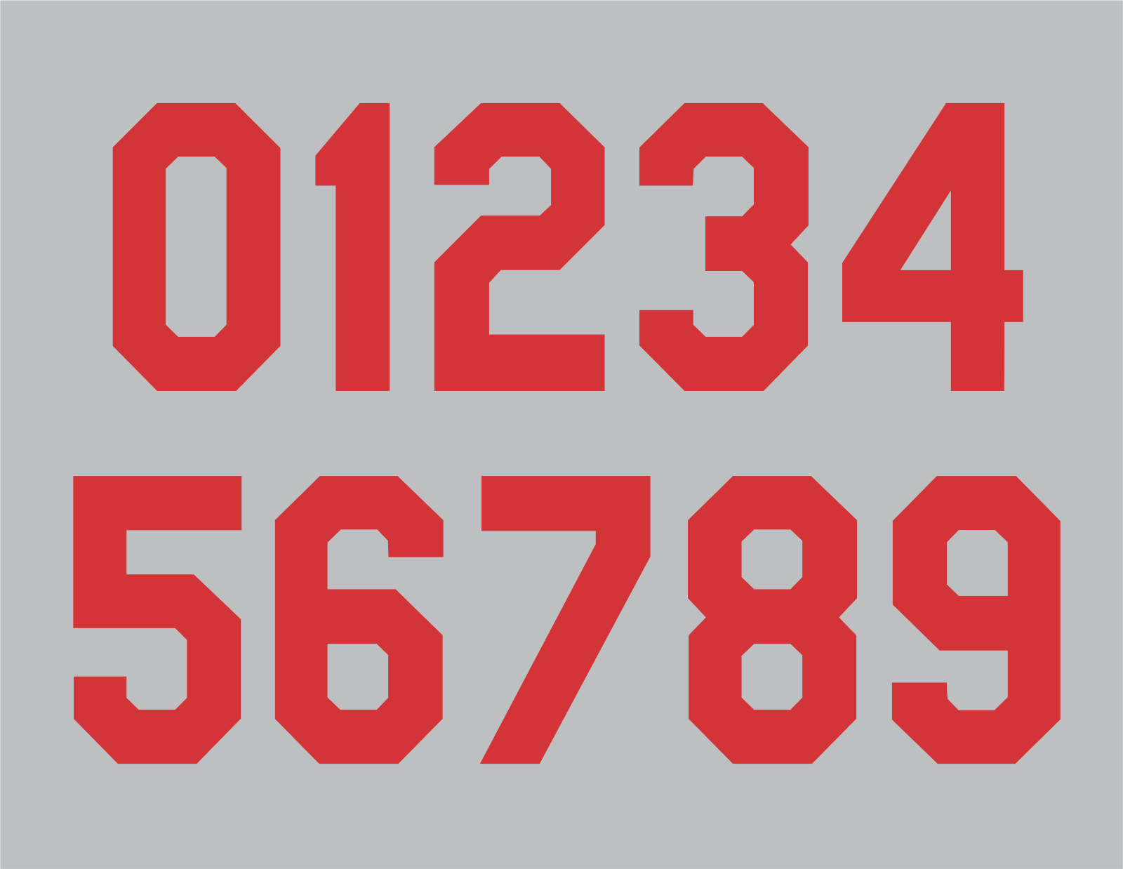 Thick block front numbers tackle twill pro cut lettering sets like dodgers