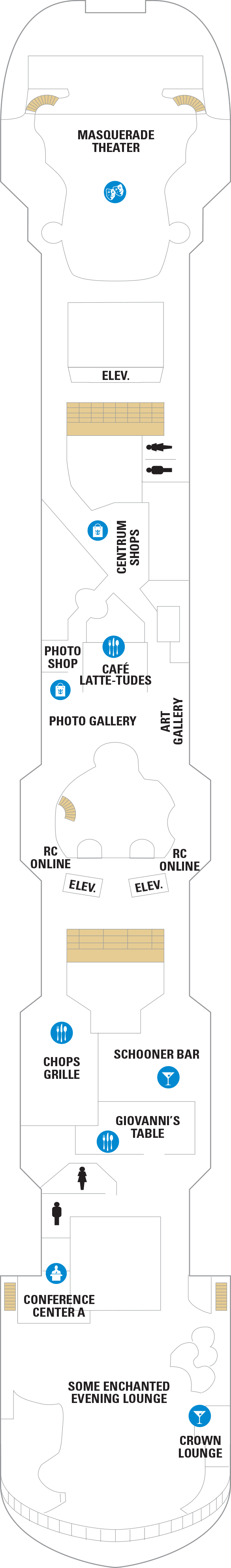 Deck plans vision of the seas royal caribbean cruises